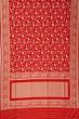 Banarasi Silk Shikargah Jaal Red Saree