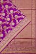 Banarasi Silk Kadwa Jaal Purple Saree