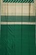 Banarasi Silk Leheriya Kadwa Jaal Dark Green Saree