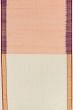 Ponduru Handspun Cotton Horizontal Lines Pastel Orange Saree