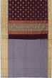 Ponduru Handspun Cotton Butta Dark Purple Saree