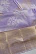 Kanchipuram Silk Tissue Jaal Lavender Saree