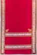 Parsi Gara Banarasi Silk Plain Red Saree