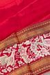 Parsi Gara Banarasi Silk Plain Red Saree