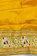 Parsi Gara Banarasi Silk Plain Yellow Saree