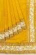 Parsi Gara Banarasi Silk Plain Yellow Saree