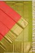 Kanchipuram Silk Checks And Butta Pink And Yellow Saree