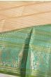 Kanchipuram Silk Horizontal Lines Cream Saree