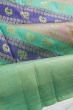 Kanchipuram Silk Brocade Multicolour Sea Green Saree