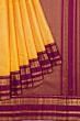 Paithani Silk Tissue Butta Mustard Yellow Saree