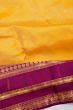 Kanchipuram Silk Tissue Butta Mustard Yellow Saree