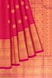 Kanchipuram Silk Oosi Lines And Butta Pink Saree