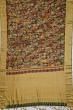 Kanchipuram Silk Handpainted Kalamkari Green Saree