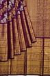 Kanchipuram Silk Checks And Jaal Purple Saree