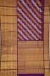 Kanchipuram Silk Checks And Jaal Purple Saree