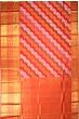 Kanchipuram Silk Leheriya Jaal Rangkat Red Saree