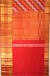 Kanchipuram Silk Leheriya Jaal Rangkat Red Saree