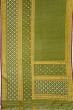 Banarasi Kora Organza Checks Sage Green Saree