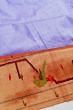 Paithani Silk Checks Lavender Saree With Akruthi Border