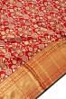 Kanchipuram Silk Brocade Red Saree