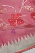 Ponduru Handspun Cotton All Over Jamdani Jaal Baby Pink Saree