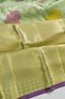 Kanchipuram Silk Jaal Pista Green Saree