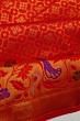 Kanchipuram Silk Brocade Red Saree