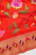 Paithani Silk All Over Jaal Red Saree