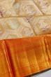 Kanchipuram Silk Tissue Jaal And Butta Gold Saree