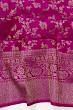 Kanchipuram Silk Antique Zari Jaal And Butta Purple Saree