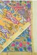 Crepe Kalamkari Hand Painted Yellow Saree