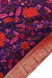 Paithani Silk Kalamkari Hand Painted And Butta Violet Saree