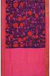 Paithani Silk Kalamkari Hand Painted And Butta Violet Saree