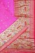 Banarasi Silk Bandhani Butta Pink Saree