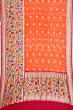 Banarasi Silk Bandhani And Butta Orange Saree