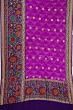 Banarasi Silk Bandhani Butta Purple Saree