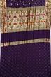 Banarasi Silk Bandhani And Butta Violet Saree