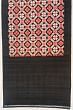 Pochampally Cotton Double Ikat Black Saree