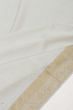 Kanchipuram Silk Plain White Saree With Chikankari Hand Embroidery