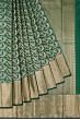 Kanchipuram Silk Brocade Bottle Green Saree