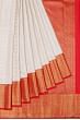 Kanchipuram Silk Brocade White Saree