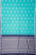 Kanchipuram Silk Checks And Butta Sky Blue Saree