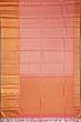 Kanchipuram Silk Horizontal Lines Peach Saree