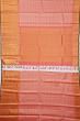 Kanchipuram Silk Horizontal Lines Peach Saree