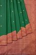 Kanchipuram Silk Butta Dark Green Saree