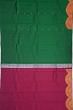 Kanchipuram Silk Butta Dark Green Saree