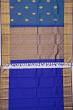 Kanchipuram Silk Vertical Lines And Butta Blue Saree