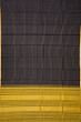 Kanchipuram Silk Horizontal Lines Black Saree