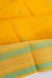 Kanchipuram Silk Butta Yellow Saree With Resham Border And Pallu