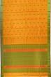 Classic Kanchipuram Silk Resham Butta Yellow Saree